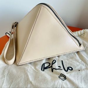 Nude Pyramid Leather Pouch